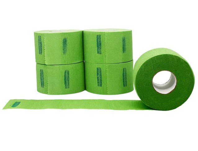 L3VEL3 Papier Col-Crêpe Vert : 5 rouleaux x 100 bandes
